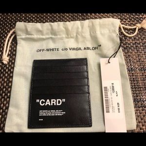 Off White quote “ card ” holder wallet